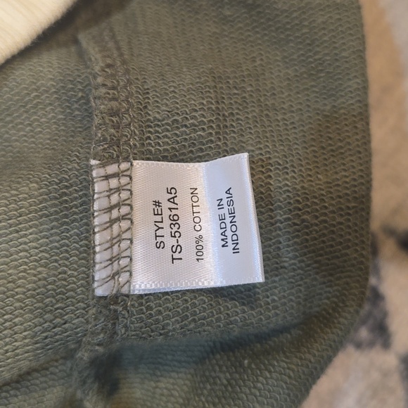 Zenana Boutique SET Blue Grey  and Cream Long Sleeve Skort Small Terry Cloth - Picture 10 of 13